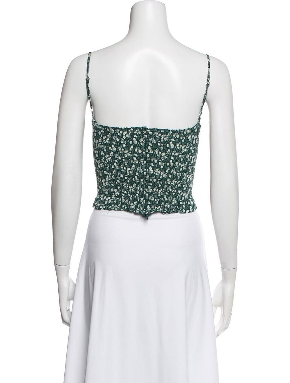 ✨Reformation Cosmo Floral Cami Green Sz 8 Top✨ - Picture 6 of 10